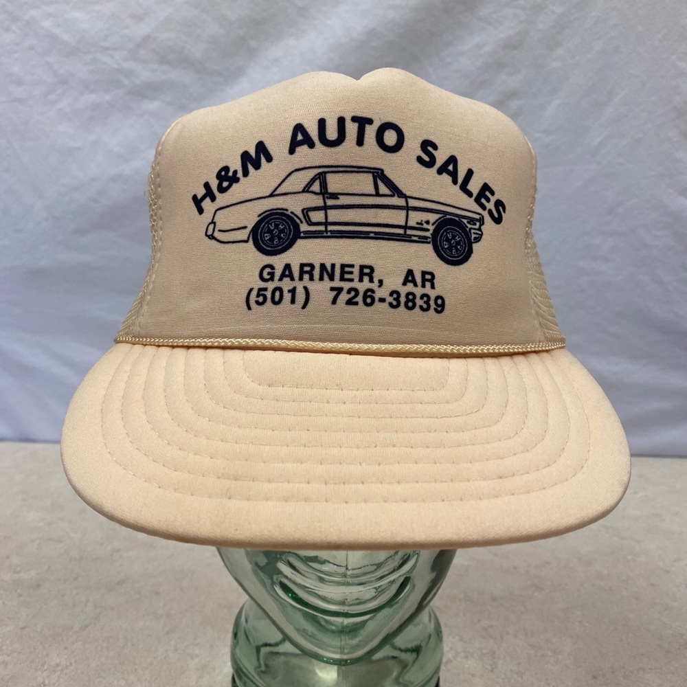 Vntg H&M Auto Sales Adjustable Hat Cap